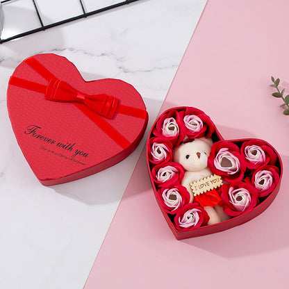 Heart-Shaped Rose Red Gift Box New Year Christmas Gift Box Valentine'S Day Christmas Gift Mother'S Day Birthday Gift